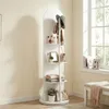 SONGMICS Spiegel 360° drehbar, mit Haken und Ablagen, Produktbild-Vorschau 2