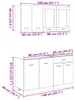 vidaXL 4-tlg. Küchenschrank-Set Lyon Sonoma-Eiche Produktbild-Vorschau 8