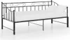 vidaXL Canapé-lit Cadre de lit noir métal 90x200 cm Voir les images du produit 10