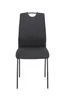4er Set Esszimmerstuhl Elif - Webstoff Anthrazit - 140kg Produktbild-Vorschau 3