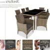 Salon de jardin 8 places avec housse de protection - marron Voir les images du produit 3