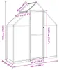vidaXL Kas met funderingsframe, zilverkleurig, 169x58x195 Productafbeelding-voorbeeld 7