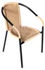 Aga Gartenstuhl RATAN Dunkelgrau/Beige Produktbild-Vorschau 1
