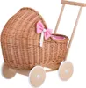 Lili Naturfarbiger Puppenwagen aus Weide mit Bettwäsche Produktbild-Vorschau 4