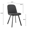 lot de 4 chaises de salle à manger en tissu bouclé, Calme Voir les images du produit 7