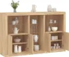 vidaXL Sideboard mit LED-Leuchten Sonoma-Eiche 162x37x100 Produktbild-Vorschau 1