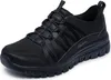 A black Skechers women's sneaker is shown from a side-angle on a white background. Produktbild-Vorschau