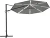 LED Ampelschirm SOLUNA Chambéry Sonnenschirm Ø 300 cm grau Produktbild-Vorschau 2