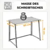 FORTENA Klappbarer Schreibtisch, Schwarz mit schwarzen Produktbild-Vorschau 8