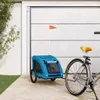 vidaXL Fahrradanhänger Hunde Blau Oxford-Gewebe und Eisen Produktbild-Vorschau 2