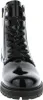 A close-up, front-facing view of a black patent leather boot. Náhled obrázku produktu
