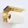 Držiak na toaletový papier s poličkou, kovový, značka Náhľad obrázku produktu 4