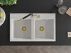 Mexen Hektor Granitspüle 2-Becken 800 x 480 mm, weiß, Produktbild-Vorschau 4