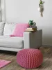 Pouf Ø 55 H 37 H 37 Strickhocker Sitzpouf Bodenkissen Produktbild-Vorschau 5