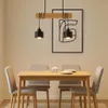 MasterLED Pendelleuchte – 2-flammig 40 cm – Schwarz & Holz Produktbild-Vorschau 2