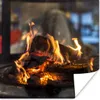 MuchoWow® Poster Ein brennender Kamin 75x75 cm - Wand Produktbild-Vorschau 1