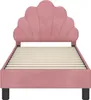 vidaXL Kinderbettgestell mit Kopfteil Rosa 70 x 140 cm Samt Produktbild-Vorschau 5
