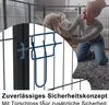 A woman is playing with a small white dog inside a playpen. Náhled obrázku produktu