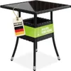 Juskys Polyrattan Gartentisch Yoro eckig - wetterfest 60x60 Produktbild-Vorschau 1