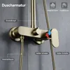 zlatý sprchový systém OihPaw s 3funkční ruční sprchou, 20cm Náhled obrázku produktu 2