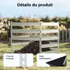 Wiltec zahradní kompostér 100 x 100 x 90 cm, kovový Náhled obrázku produktu 11