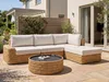 BELIANI Lounge Set Naturfarben Rattan 3-teilig Boho-Stil Produktbild-Vorschau 2