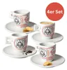 Caffè Moak Espressotasse I`M ROCK mit Untertasse 4er Set Produktbild-Vorschau 1