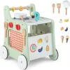 Lauflernwagen Holz, 6-in-1 hölzerne Lauflernhilfe, Baby Produktbild-Vorschau 1