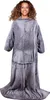 Verk 24306 Coperta in pile con maniche 200 x 140 cm grigio Anteprima dell’immagine prodotto 3