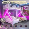 A white bunk bed with LED lighting in a bedroom setting. Náhled obrázku produktu