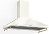 A cream-colored kitchen range hood with gold accents, shown against a white background. Produktbild-Vorschau