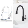 Wasserhahn Küche Ausziehbar mit Brause, 360° Drehbar Hoher Produktbild-Vorschau 7