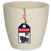 Plastový květináč s podstavcem krémové barvy 14,7x13,6 cm Náhled obrázku produktu 3