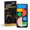 A product box for a screen protector is shown next to a smartphone displaying the screen protector. Produktbild-Vorschau