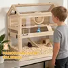 PawHut Hamsterkäfig aus Holz 3 Etagen 76 x 45,5 x 77 cm Produktbild-Vorschau 7