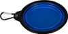 A blue and black collapsible pet bowl with a carabiner clip. Anteprima dell’immagine prodotto