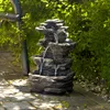 esotec Solar Wasserfall-Dekobrunnen Rock Fountain Produktbild-Vorschau 1