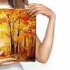 Muralo Leinwandbild Canvas Herbst WALD Gemälde Bäume Natur Produktbild-Vorschau 4