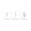 Three technical drawings of a faucet, showing different views and dimensions. Podgląd zdjęcia produktu
