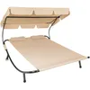 A double lounge chair with a canopy on a white background. Náhled obrázku produktu