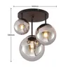 Lindby Deckenleuchte Teeja, rauch, 3-flg., Ø47cm, Glas, E27 Produktbild-Vorschau 6