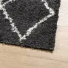 Teppich Shaggy Hochflor Modern Schwarz und Creme 120x170 cm Produktbild-Vorschau 4