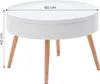 Table basse ronde avec rangement, 60 cm Voir les images du produit 4
