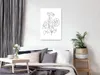 Italienischer Leinwand Leinwandbild - Monochrome Monstera Produktbild-Vorschau 2