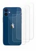 A blue iPhone 12/12 Pro with three clear screen protectors laid out behind it. Produktbild-Vorschau