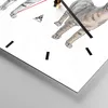 Wanduhr - Quadrat - Glasuhr - Katzen Tiere Kinder Produktbild-Vorschau 5