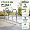 Fahrradanlehnbügel 140 x 88 cm Stahl feuerverzinkt Ø 50 mm Produktbild-Vorschau 2