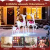 COSTWAY 3-delige LED-rendierfamilie, kerstverlichting met Productafbeelding-voorbeeld 6