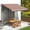 vidaXL Telo da sole marrone 4x3,5 m Anteprima dell’immagine prodotto 2
