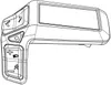 A line drawing of an e-bike display and control unit. Produktbild-Vorschau